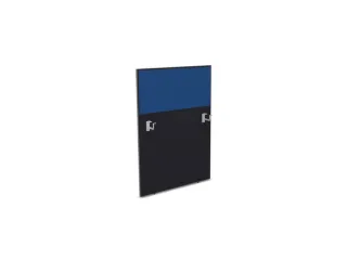 baliepaneel,v. bureau,aanbouw links,B 800mm,CC-zwart,BN6016-blauw - 1