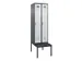 locker met bank,voor scheiding van kleding,HxBxD 2120x600x815mm,2vak