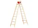 trapladder,beide zijden,2x10,treden,balk L 2,93m,hout