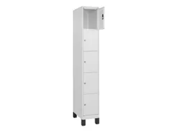lockerkast,HxBxD 1950x300x500mm,1x5vakken,vak B 300mm,cil.-slot,voeten