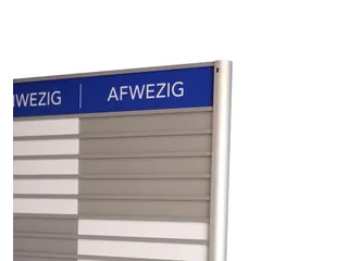 Menoor In-Uit bord 10 namen Aluminium Aanwezig/Afwezig Blauw - 3
