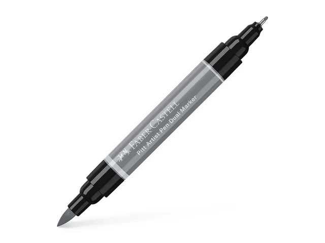 Tekenstift Faber-Castell Pitt Artist Pen duo marker 232 koudgrijs III
