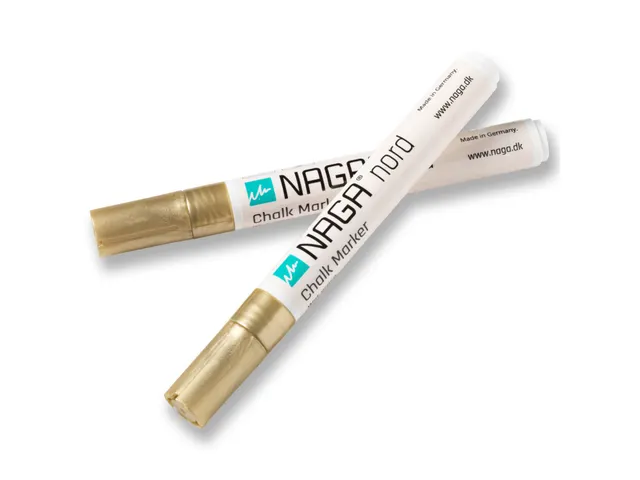 Krijtmarker 4,5mm Naga set a 2 st. goud