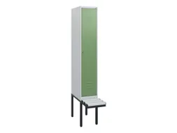 locker met bank,HxBxD 1950x300x815mm,1vak,vak B 300mm,cil.-slot
