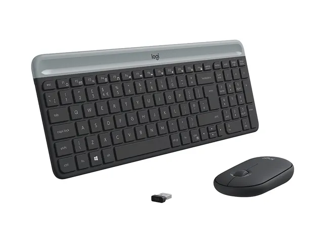 Clavier + souris sans fil RF Logitech MK470 QWERTY GB graphite