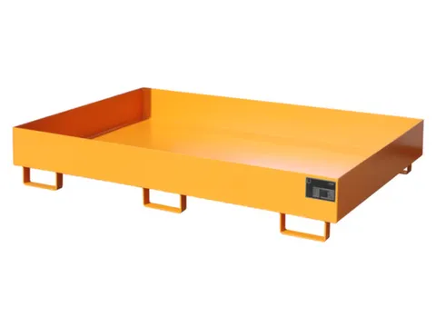 stellingopvangbak,opvangvol. 240l,HxBxD 250x1750x1300mm,staal,RAL2000