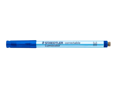 Viltstift Staedtler Lumocolor 305 non permanent correctable M blauw