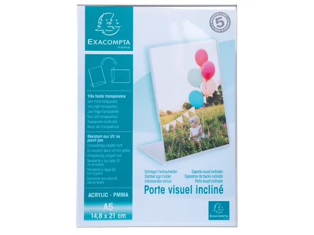 Folderhouder hellend A5 transparant