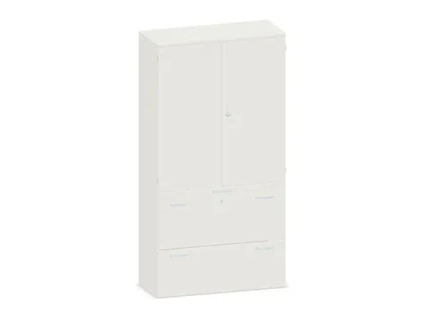 kantoorkast,HxBxD 1920x1000x430mm,decor romp wit,decor front wit