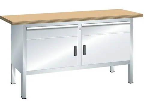 werkbank,HxBxD 840x1500x700mm,multiplexblad,draagverm. 1000kg,4voeten