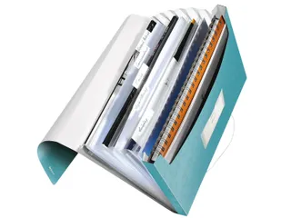 Sorteermap Leitz Wow A4 Pp 6 Vaks Ijsblauw - 3
