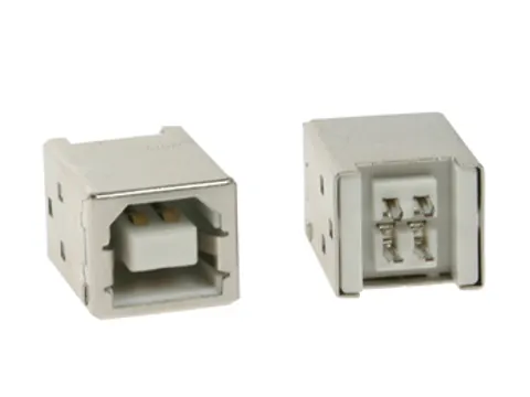 Usb B Vrouwelijk, Enkelvoudige Connector 180°, Voor Pcb