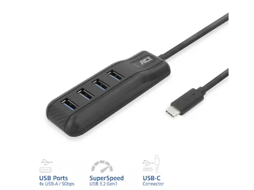 USB-C Hub 3.0 4 poorts USB-A