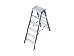 dubbele ladder,beide zijden,2x6treden,Stand H 0,85m,balk L 1,35m