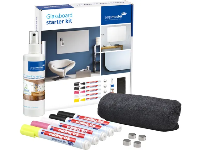 Glasbord Legamaster starterkit 11-delig