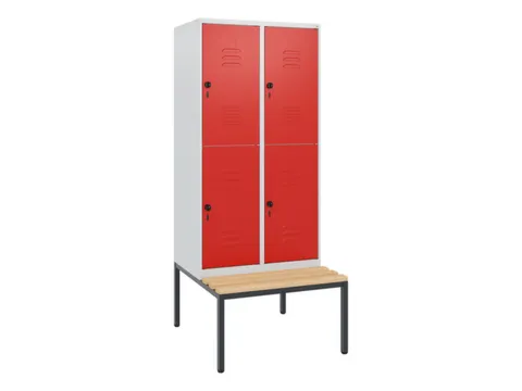 Dubbeldekse dekenkist,HxBxD 1950x800x815mm,2x2vak.,vak B 400mm