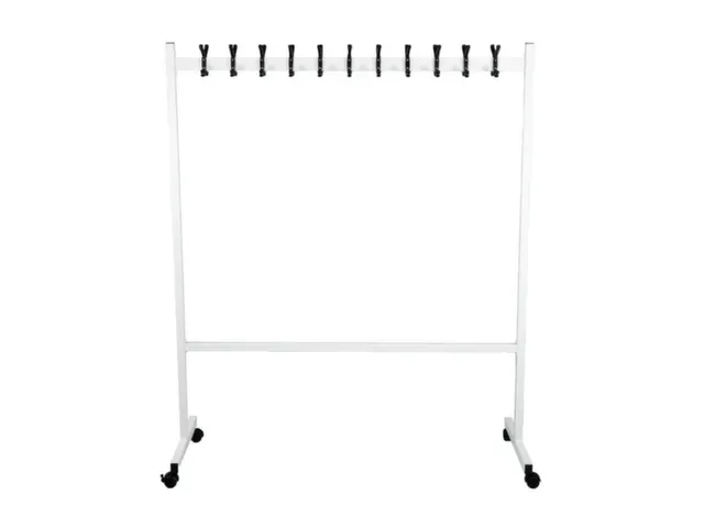garderoberek,verrijdbaar,HxLxB 1700x550x1400mm,22haak,Staal/kunststof