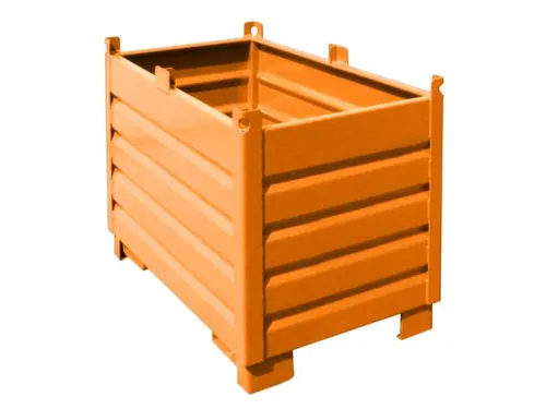 Systeem-Stapelcontainer Oranje 850x600x1200mm 500kg Inhoud 0.5m³