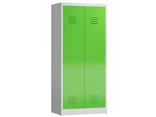 garderobekast 1800x800x500mm 2vak klink RAL7035 RAL6018