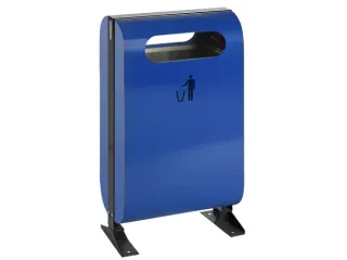Buitenafvalbak op voet 45 liter Blauw - 1