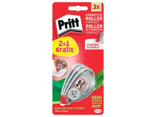 Correctieroller Pritt Compact Flex 6mmx10m Blister 2+1 gratis - 1