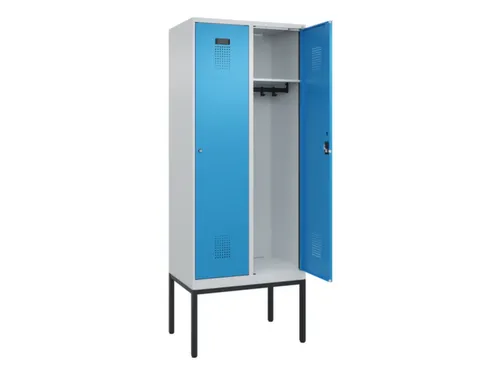 locker,HxBxD 2120x800x500mm,2vak,vak B 400mm,cil.-slot,voetonderstel