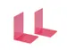 Boekensteun MAUL 10x10x13cm acryl set 2 neon rood transparant