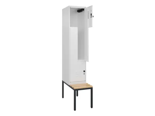 Z-garderobekast,HxBxD 2120x400x815mm,2vak,vak B 400mm,draaigrendel