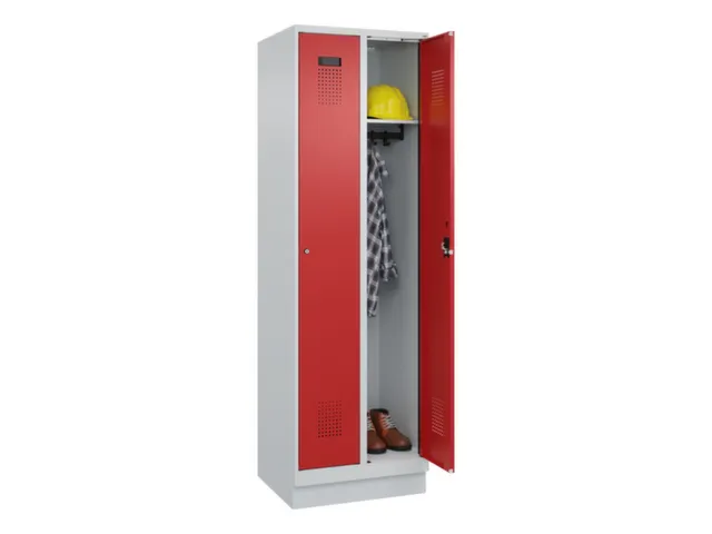 locker,HxBxD 1950x600x500mm,2vak,vak B 300mm,cil.-slot,sokkel