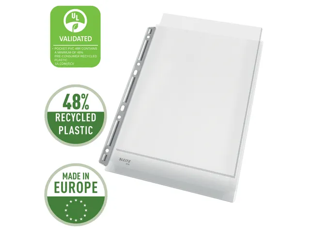 Showtas Leitz 4755 A4 4-gaats PVC 0.17mm glad met expansievouw
