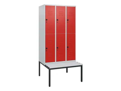 armoire vestiaire avec banc à deux niveaux HxlxP 1950x900x815mm