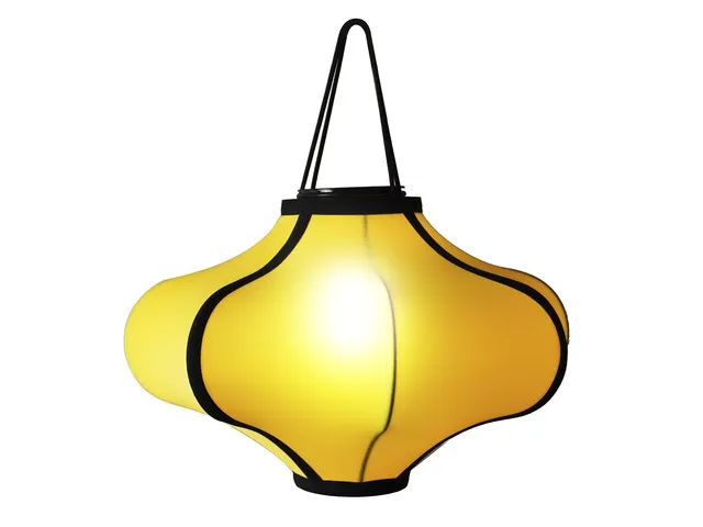 Lanterne Nextime Lumi 40 cm tissu jaune