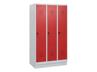 schoollocker,HxBxD 1630x900x500mm,3vak,vak B 300mm,draaigrendel,sokkel - 2