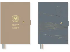 Notitieboek Soft Scenes A6 SC lijn PU krimp a 2 stuks assorti 80 grams