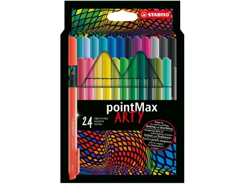Viltstift STABILO pointMax 488/24 Arty medium assorti etui à 24 stuks