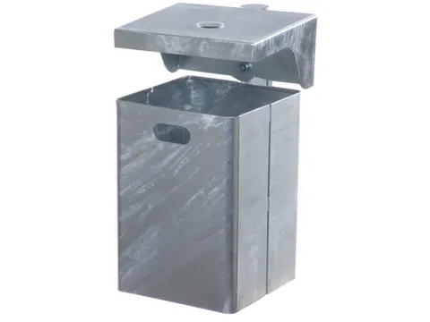 Combi-asbak wandmontage 50 liter HxBxD 550x300x300mm overkapping