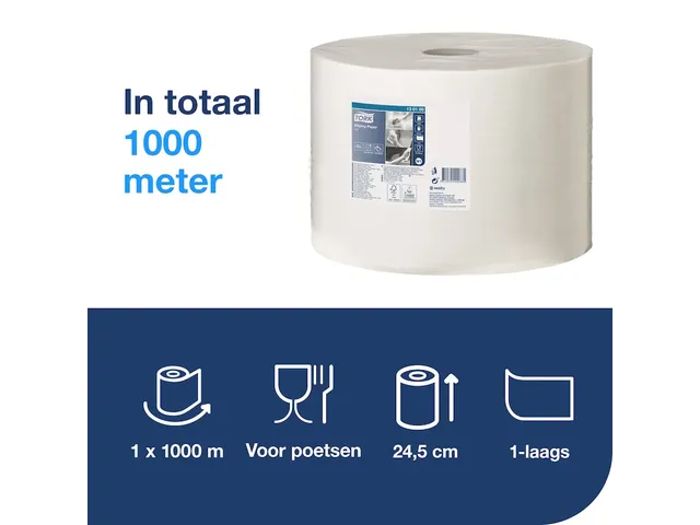 Poetsrol Tork Advanced 415 130100 1-Laags wit
