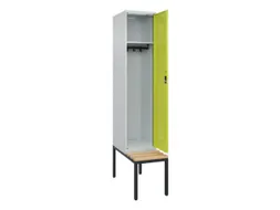 locker met bank,HxBxD 2120x400x815mm,1vak,vak B 400mm,cilinderslot
