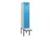 locker met bank,voor scheiding van kleding,HxBxD 2120x400x815mm,1vak