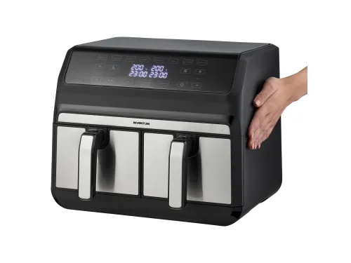 Airfryer Inventum 2x4l 1700w zwart rvs