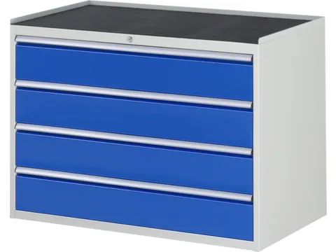 ladekast 825x1145x650mm 4laden cilinderslot RAL7035 RAL5010 metaal