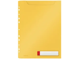Insteekmap U-model Leitz Cosy harmonica A4 met perforatiestrip PP geel - 1