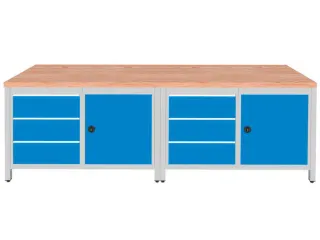 werkbank,HxBxD 860x2800x750mm,onderstel RAL3003,fronten RAL3003 - 2
