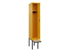 locker met bank,HxBxD 2120x300x815mm,1vak,vak B 300mm,cilinderslot