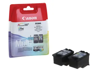 Canon PG-510 & CL-511 Multipack Zwart + Kleur Inktcartridge - 1