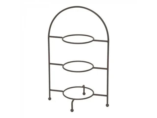 Présentoir 3 assiettes noir Ø21cm