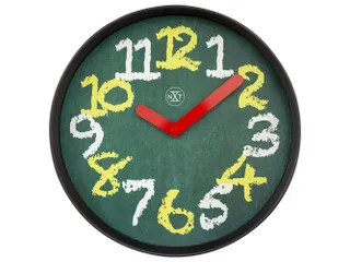 Wandklok NXT dia 30cm Groen Plastic Chalkboard - 1