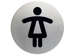 Infobord pictogram Durable 4904 wc dames rond 83mm