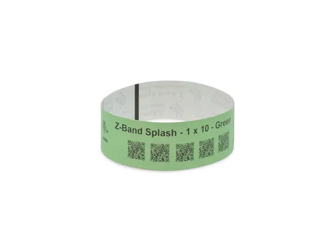 Zebra Z-Band Splash (10012718-4) groen 25x254mm (4 x 350 stuks)