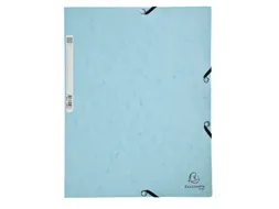 Elastomap Exacompta Aquarel A4 3 kleppen 400gr glanskarton blauw